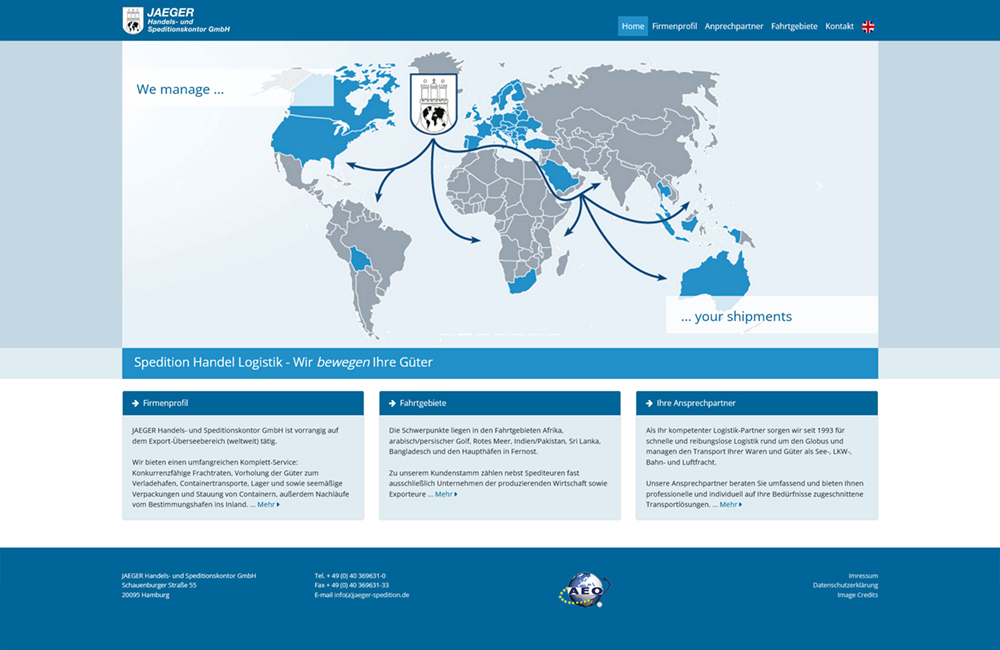 Webdesign & Webentwicklung für Handel & Logistik