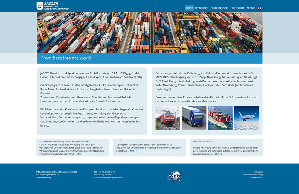 Web Design & Development for Trade & Logistics